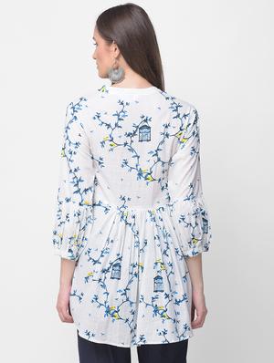 printed a-line kurti - 16491087 - Standard Image - 3
