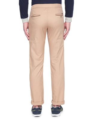 beige solid full length track pant - 16491985 - Standard Image - 3