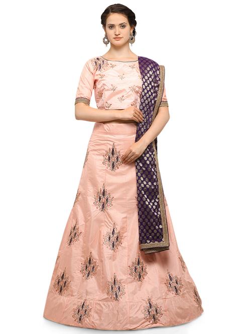 embroidered flared lehenga - 16492491 - Very Small Image - 1