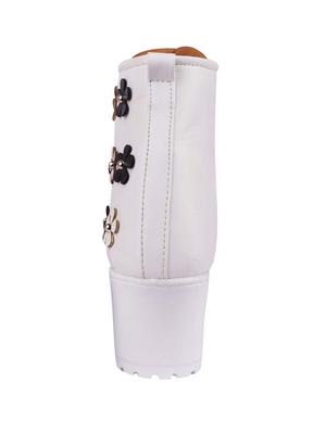 white ankle length boots - 16492875 - Standard Image - 3