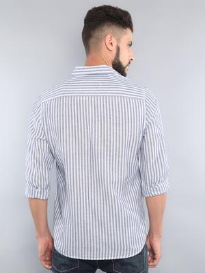 white striped casual shirt - 16492984 - Standard Image - 3
