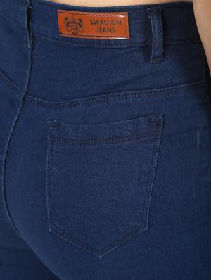 high rise knee slit jeans - 16493030 - Standard Image - 6