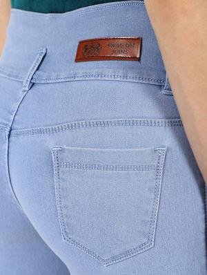 high rise frayed hem jeans - 16493036 - Standard Image - 6
