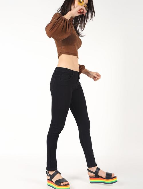 slim fit solid jeans - 16493097 - Standard Image - 1