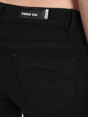 high rise knee slit jeans - 16493108 - Standard Image - 6