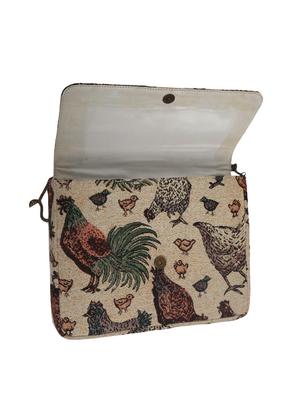 beige cotton laptop bag - 16493186 - Standard Image - 3
