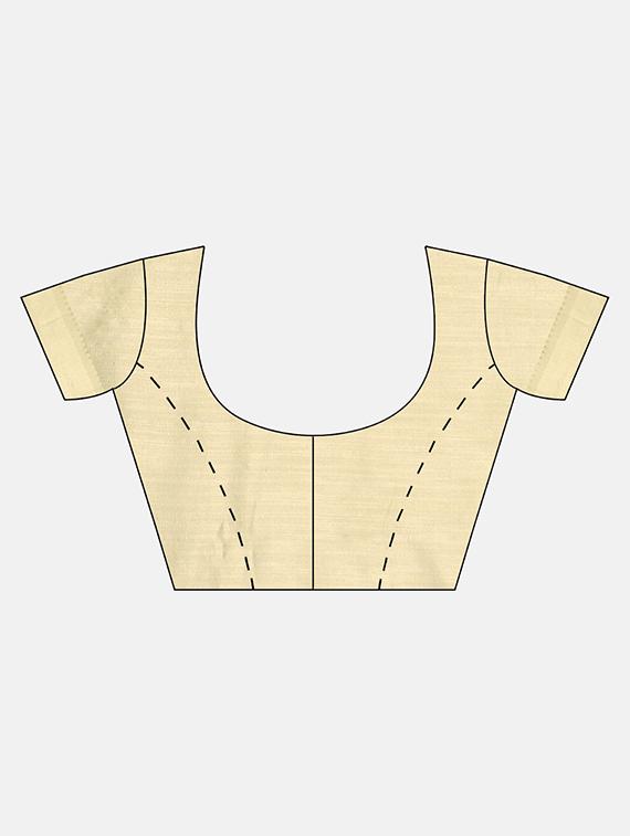 bordered woven saree with blouse - 16493243 - Zoom Image - 3