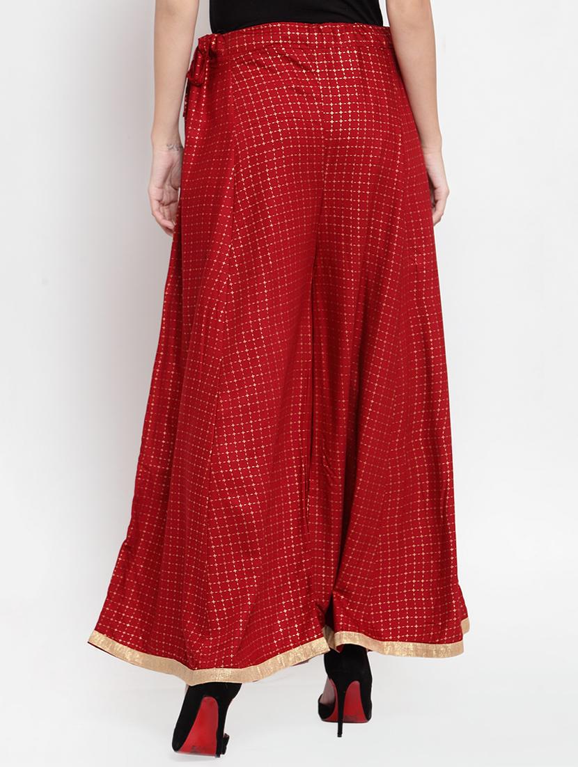 gold print flared palazzo - 16493470 - Zoom Image - 3