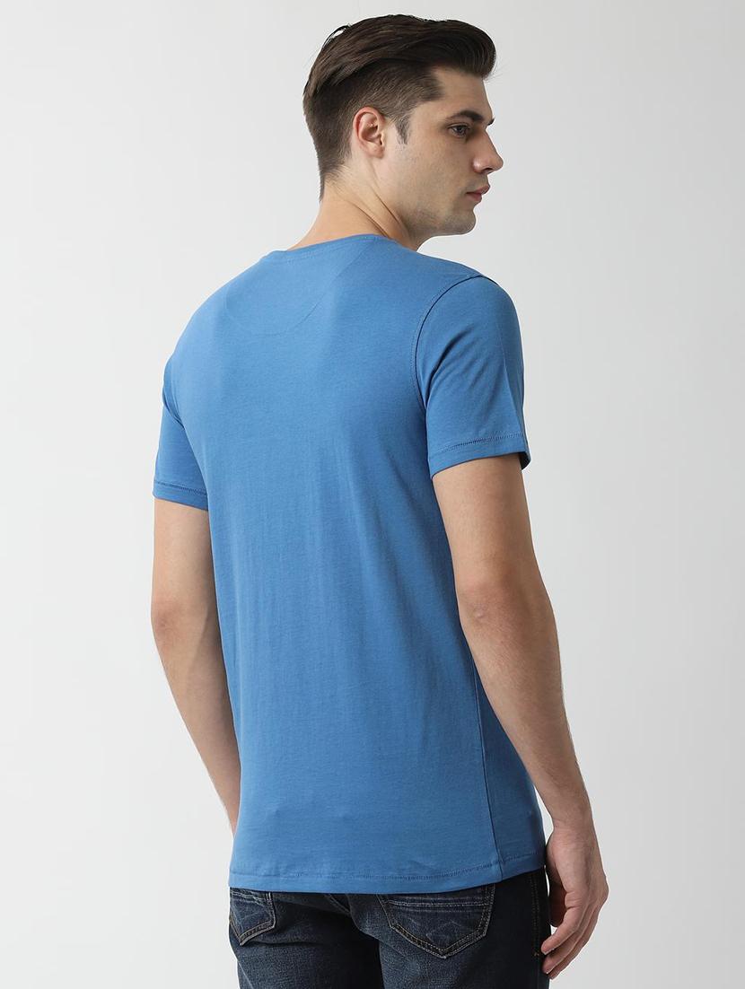 blue chest print t-shirt - 16493948 - Zoom Image - 3