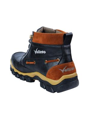 vellinto black leatherette low ankle boots - 16493982 - Standard Image - 3
