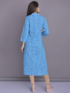 bandhani straight kurta - 16494160 - Standard Image - 3