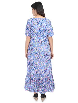 boat neck abstract a-line dress - 16494424 - Standard Image - 3