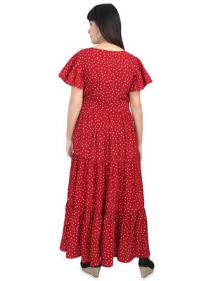 v-neck gathered maxi dress - 16494425 - Standard Image - 3