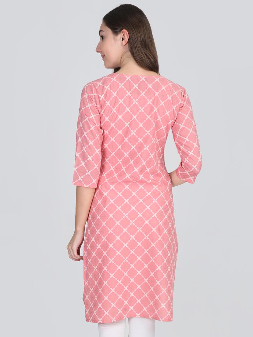 block printed straight kurta - 16495867 - Zoom Image - 3