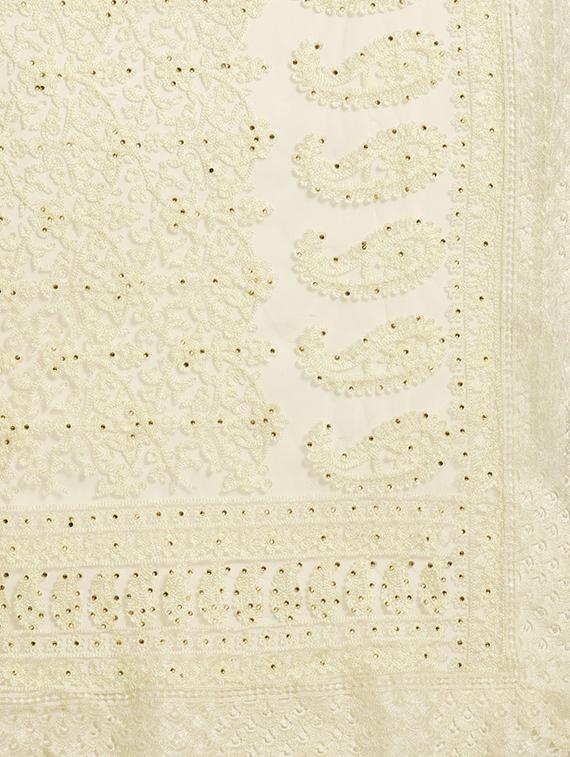 tonal embroidered saree with blouse - 16495903 - Zoom Image - 3