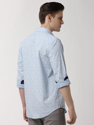 blue printed casual shirt - 16496000 - Standard Image - 3
