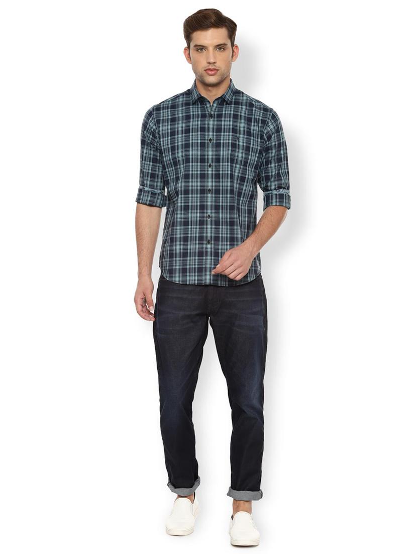 blue cotton casual shirt - 16496278 - Zoom Image - 3