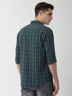 green checkered casual shirt - 16496283 - Standard Image - 3
