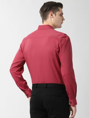 pink self design formal shirt - 16496395 - Standard Image - 3