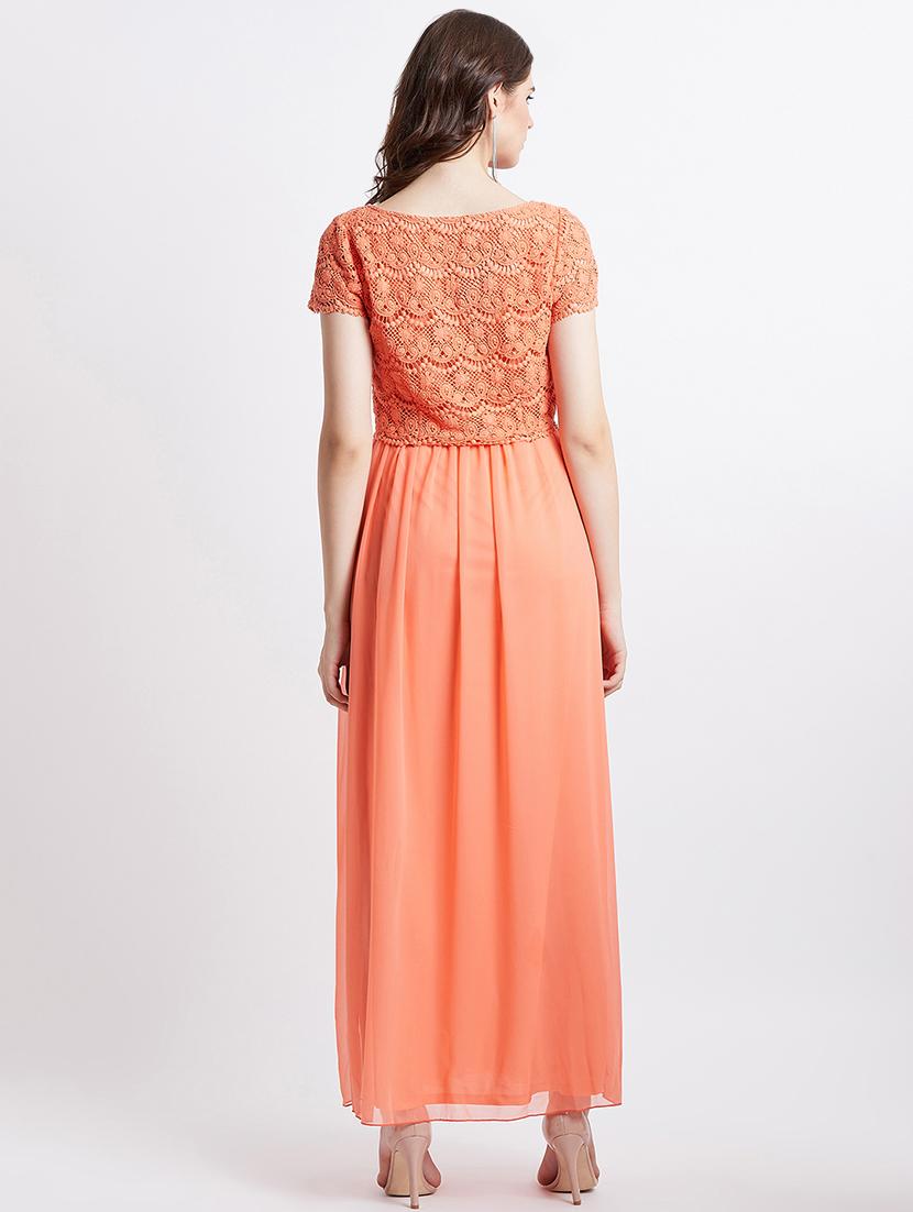 boat neck crochet maxi dress - 16496908 - Zoom Image - 3