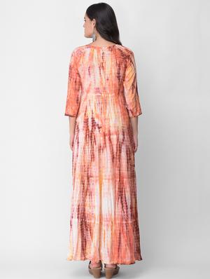 shibori a-line kurta - 16497055 - Standard Image - 3
