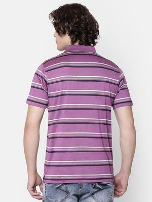 purple striped pocket t-shirt - 16497913 - Standard Image - 3