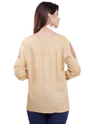 tie up neck printed top - 16498538 - Standard Image - 3