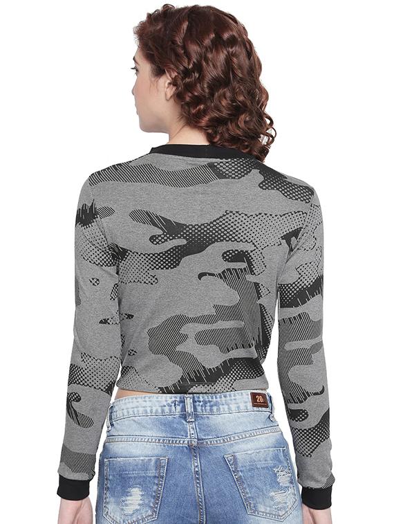 choker neck camouflage tee - 16498745 - Zoom Image - 3