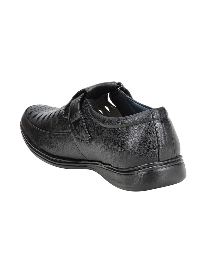 marco ferro black leatherette back strap sandals - 16499803 - Zoom Image - 3