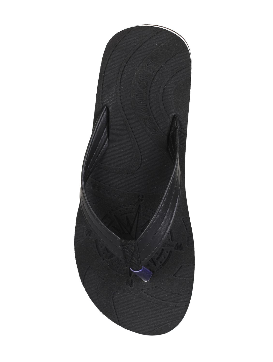 frantofit black leatherette toe separator flip flops - 16499861 - Zoom Image - 3