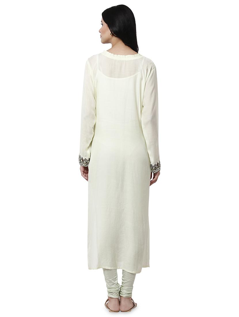 floral printed semi-stitched kurta set - 16499996 - Zoom Image - 3