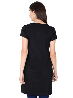 round neck quirky printed long tee - 16500353 - Standard Image - 3