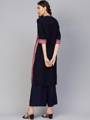 printed kurta palazzo set - 16501140 - Standard Image - 3