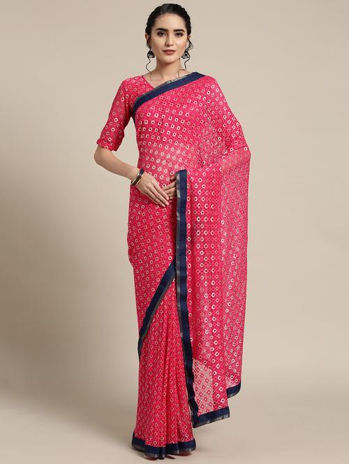 lace bordered saree with blouse - 16501294 - Standard Image - 1