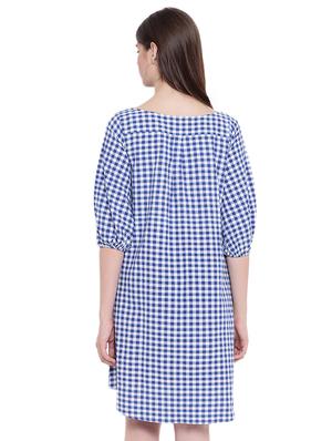 boat neck gingham shift dress - 16503943 - Standard Image - 3