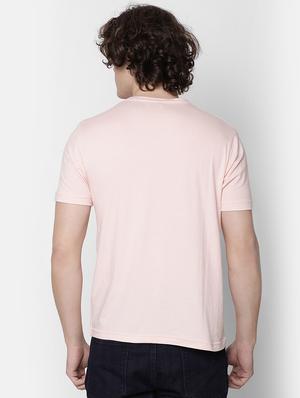peach solid t-shirt - 16503980 - Standard Image - 3