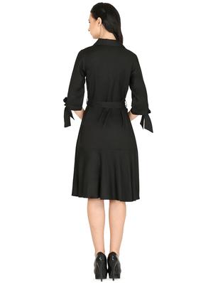 tie knot detail shirt dress - 16504560 - Standard Image - 3