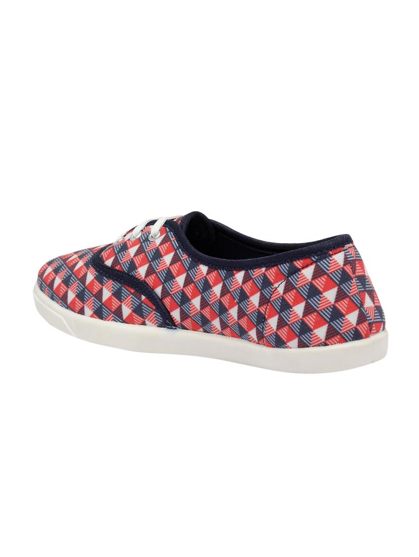red slip on casual shoes - 16504731 - Zoom Image - 3
