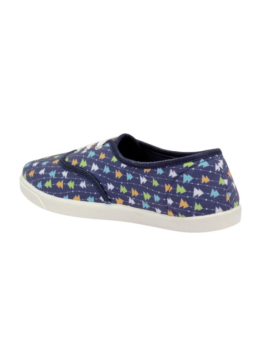 blue canvas slip on casual shoes - 16504734 - Zoom Image - 3