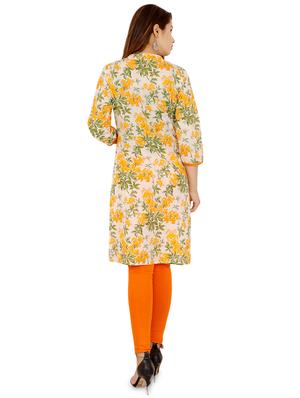 floral printed straight kurta - 16505125 - Standard Image - 3