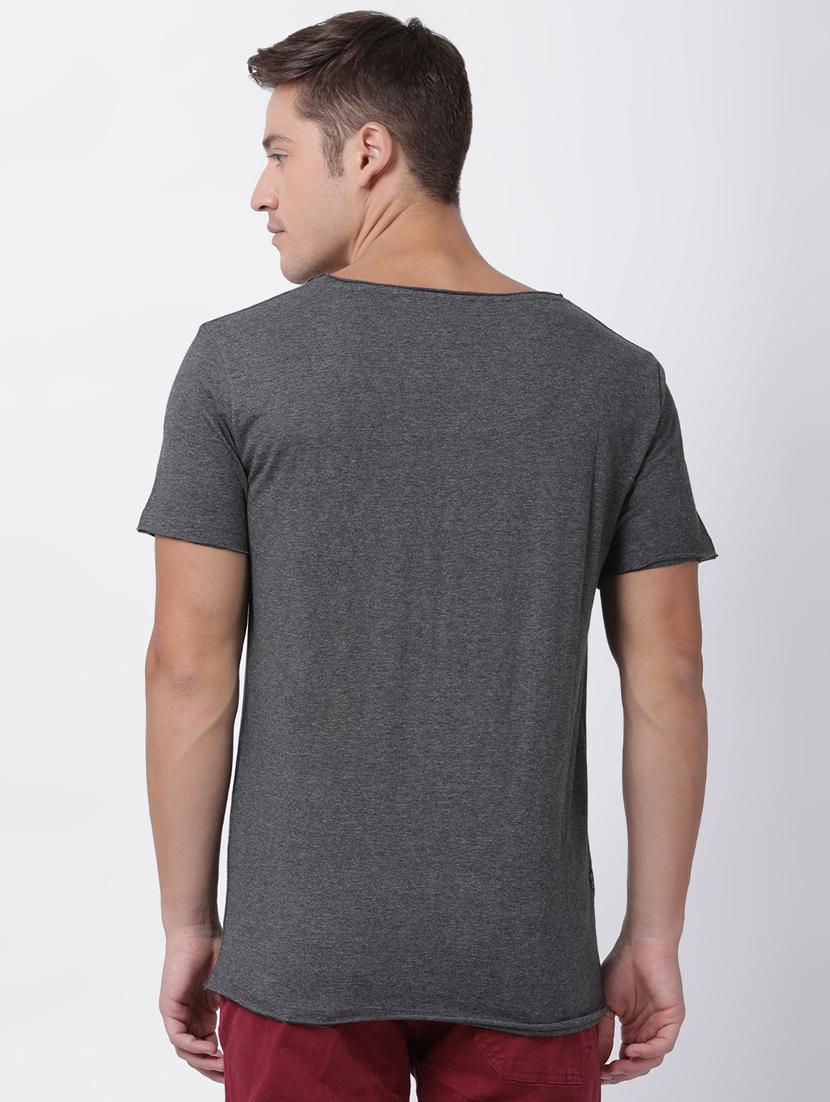 grey solid t-shirt - 16505562 - Zoom Image - 3