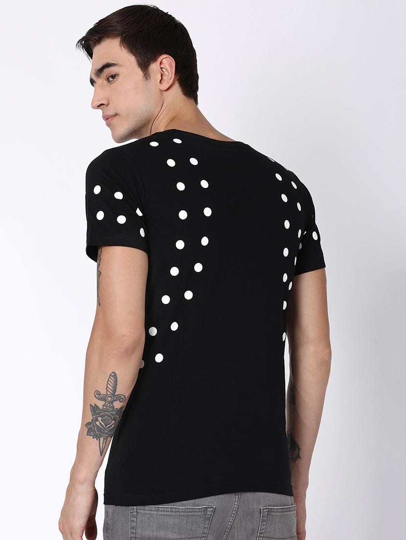black polka dot print t-shirt - 16505600 - Zoom Image - 3