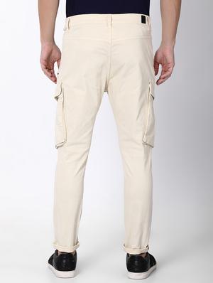 off white solid cargo trouser - 16505677 - Standard Image - 3
