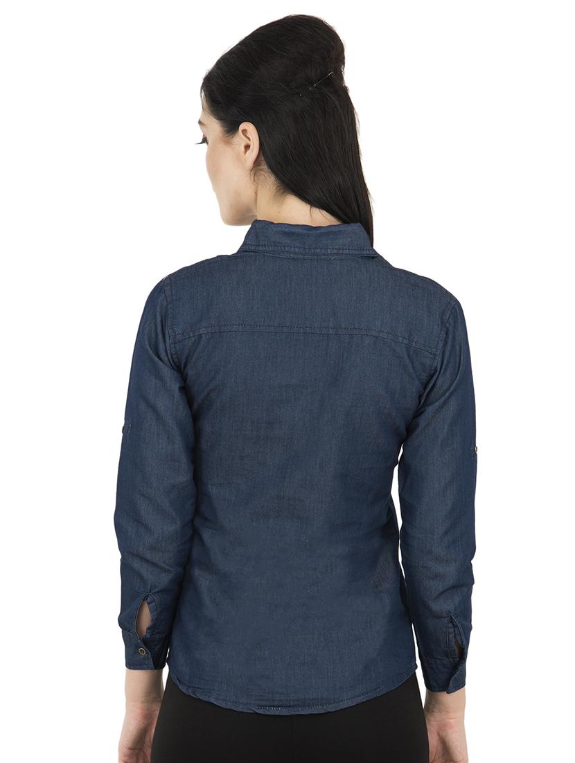 pocket patch denim shirt - 16506161 - Zoom Image - 3