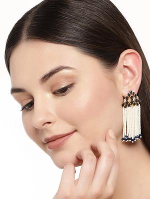 gold brass chandellier earring - 16506523 - Standard Image - 3