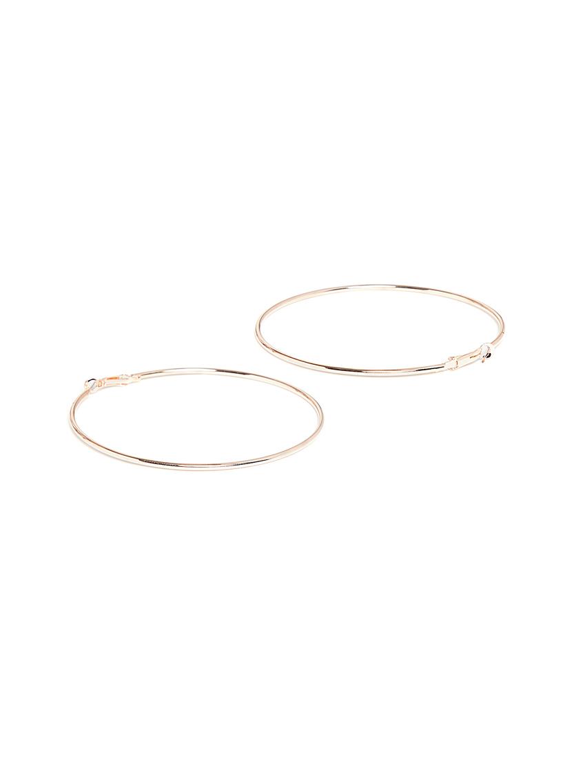 gold metal hoop earring - 16506953 - Zoom Image - 3