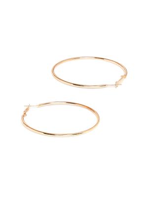 gold metal hoop earring - 16506954 - Standard Image - 3