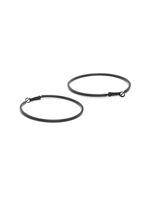 black metal hoop earring - 16506960 - Standard Image - 3