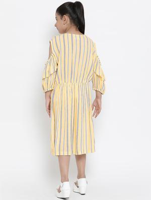 cold shoulder striped dress - 16507043 - Standard Image - 3