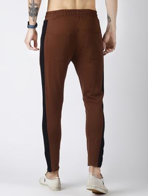 brown side striped full length track pant - 16507506 - Standard Image - 3